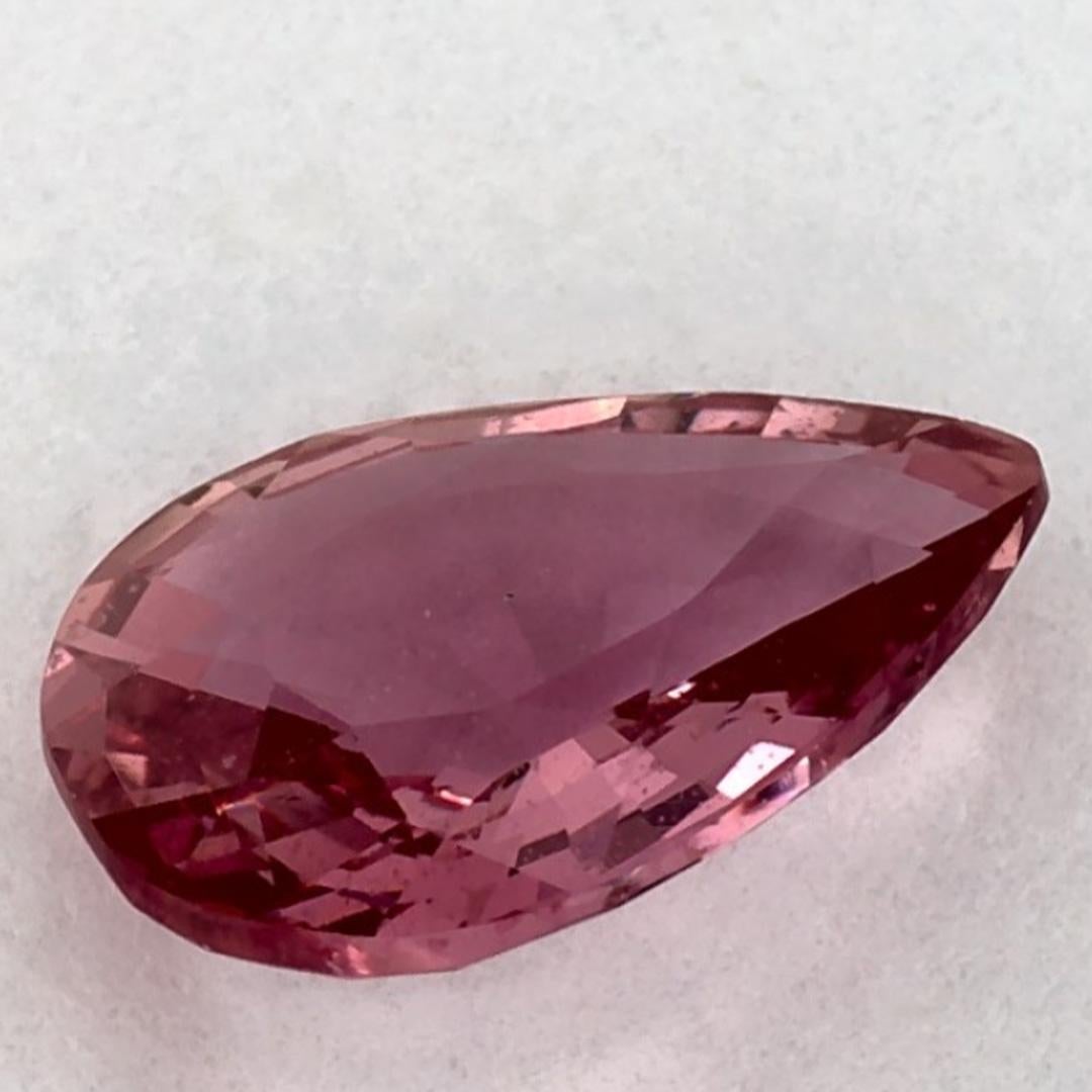 1.20 carati di zaffiro rosa a pera sciolto in vendita 3