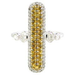 1.20 cts of Yellow and White color Diamond Ring