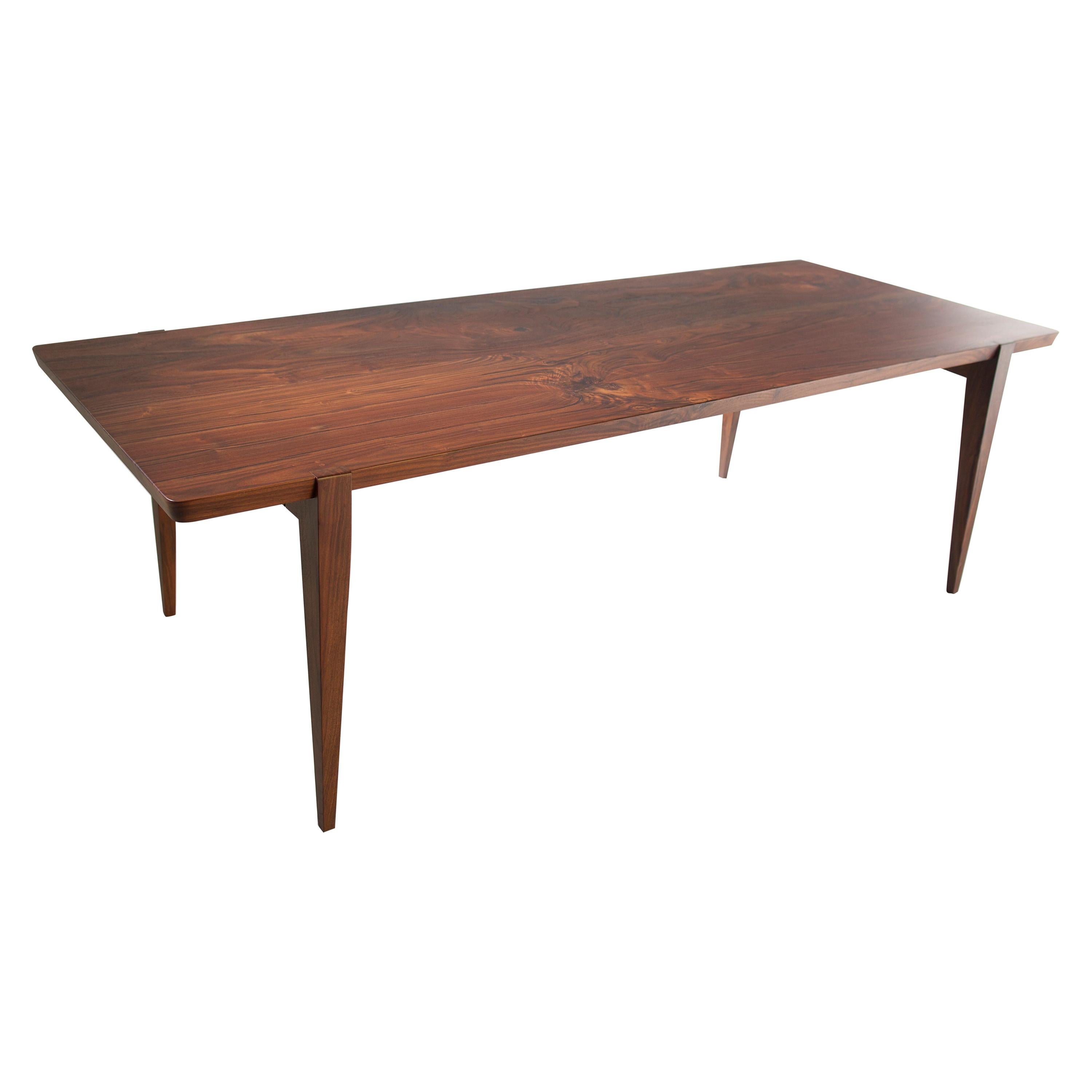 120" Oslo Dining Table in Oregon Walnut by Studio Moe For Sale