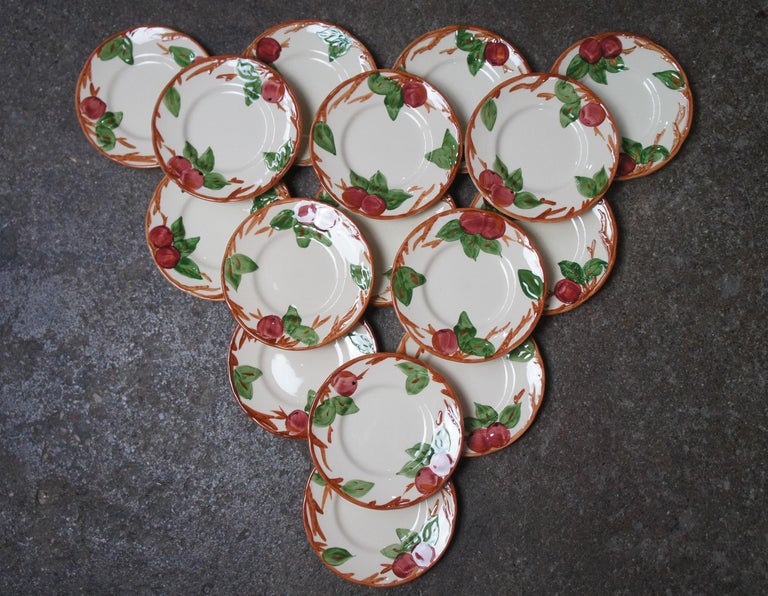 120 Piece Vintage Franciscan Apple Pattern Dinnerware Hand Painted USA  England For Sale at 1stDibs | apple plate set, franciscan ware apple  pattern value, franciscan apple dishes