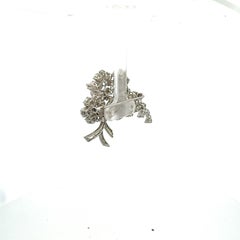 12.00 Carat Diamond Platinum Floral Cluster Bouquet Pin Brooch F VS1-VVS2