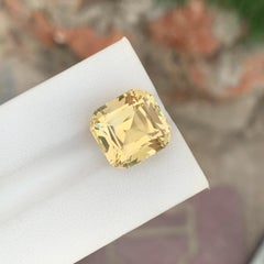 12.00 Carat Natural Loose Yellow Citrrine Square Shape Gemstone For Necklace