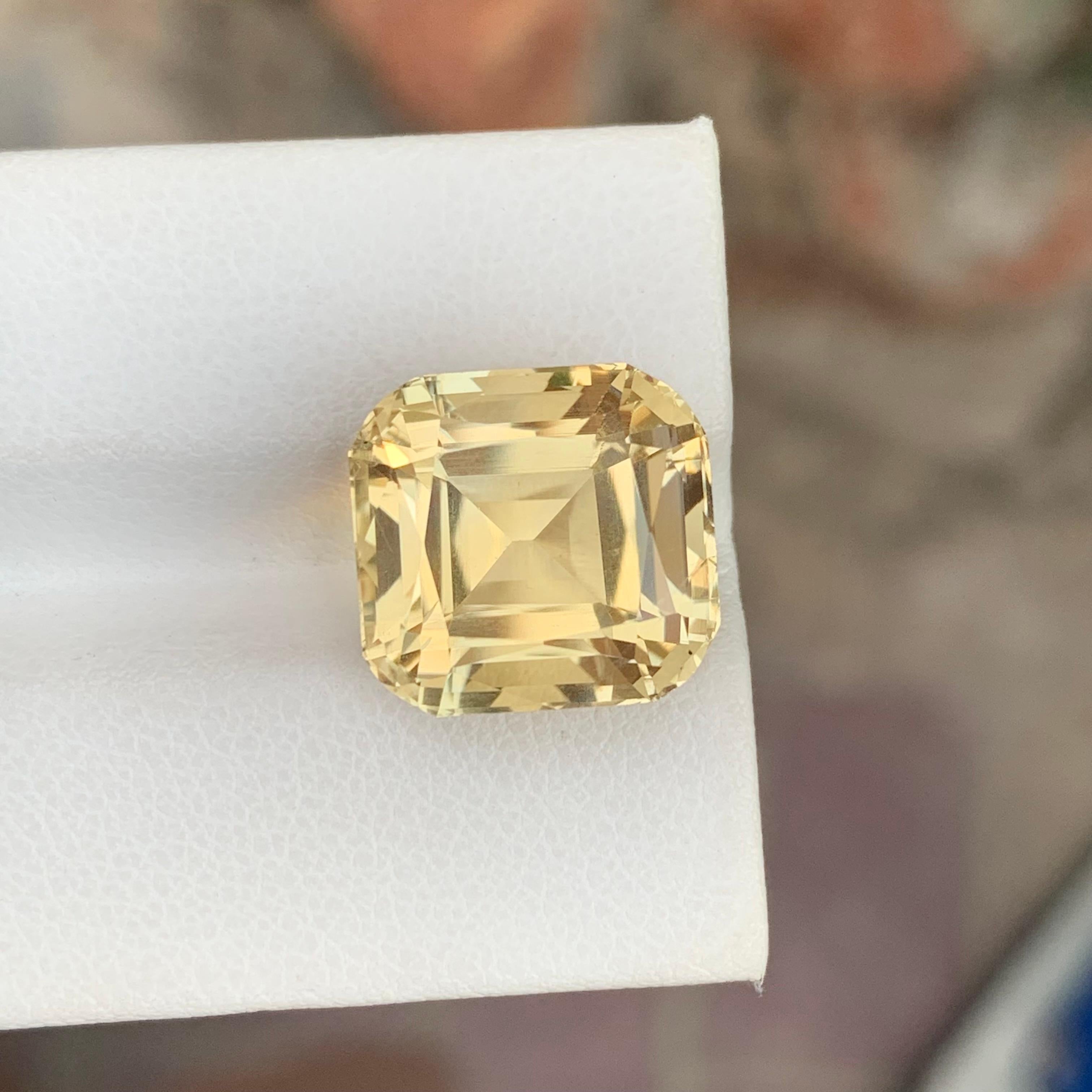 12,00 Karat natürliche lose gelbe Citrin Quadrat Form Edelstein für Halskette (Arts and Crafts) im Angebot