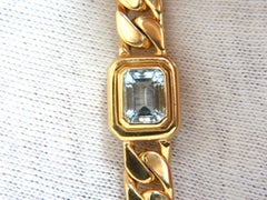 12,00 Karat natürlicher Turmalin Amethyst Aquamarin Cuban Link 18 Karat Armband
