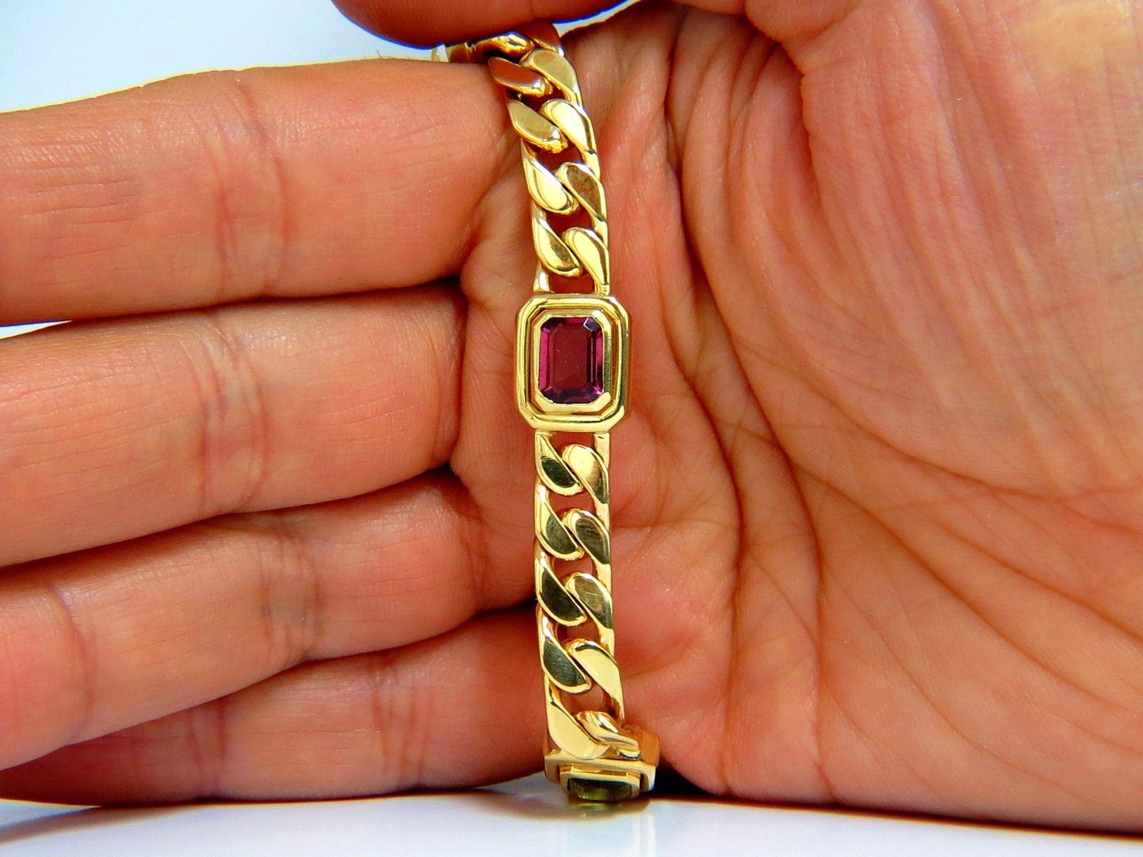 1stdibs Amethyst 12.00 Carat Cuban Link 18 Karat Bracelet