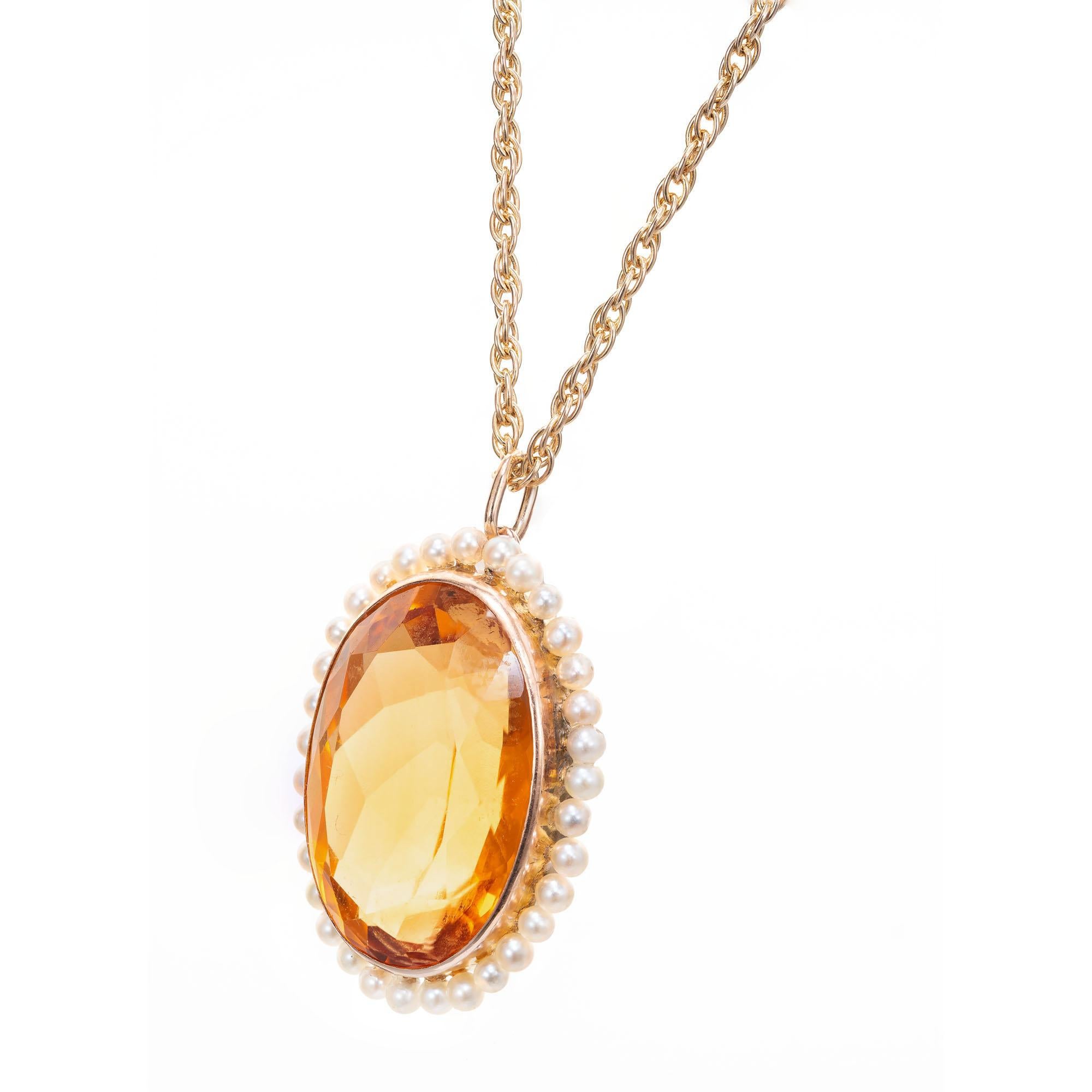 orange citrine necklace