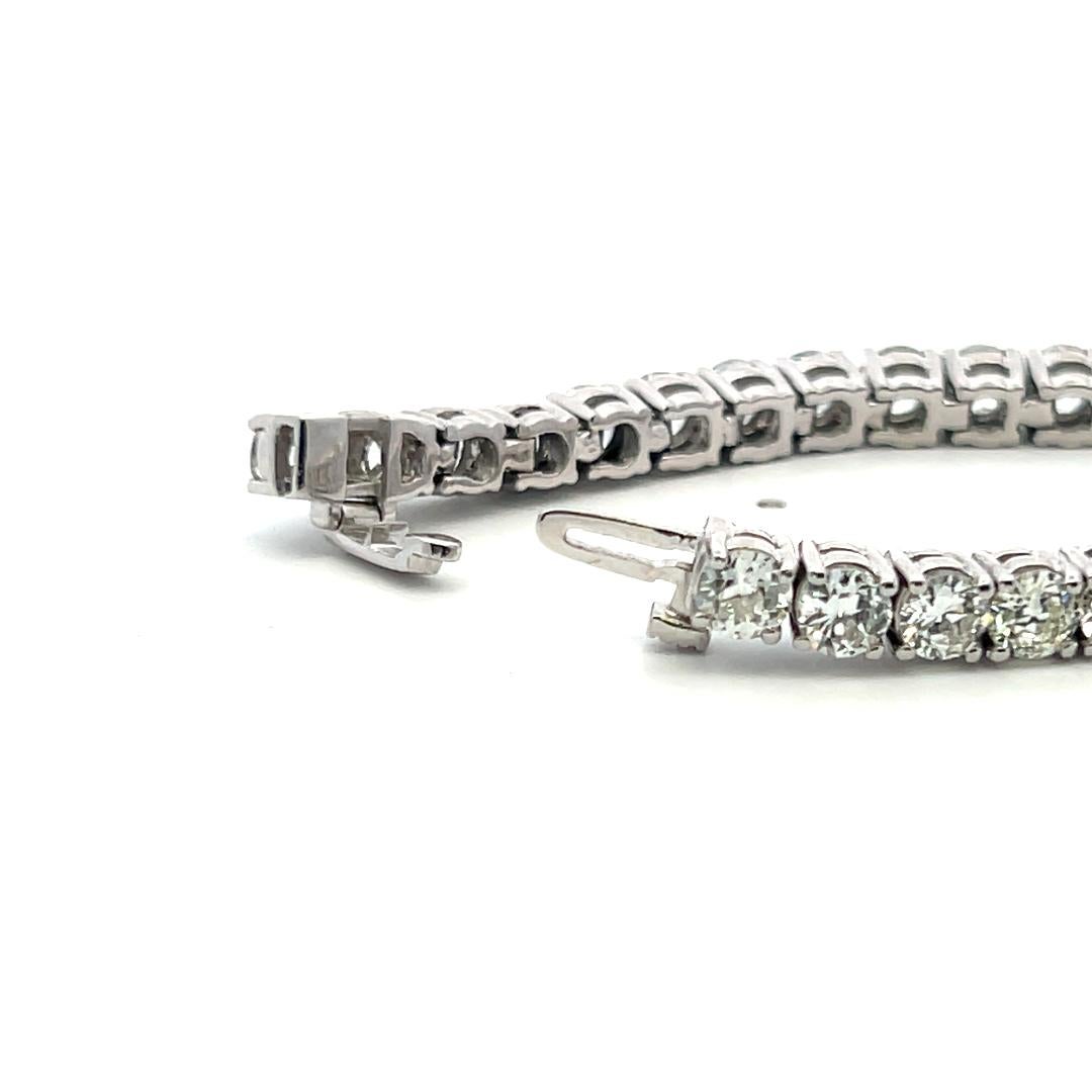 12,00 Quilates Diamante Redondo Brillante I VS Pulsera Tenis Platino 4