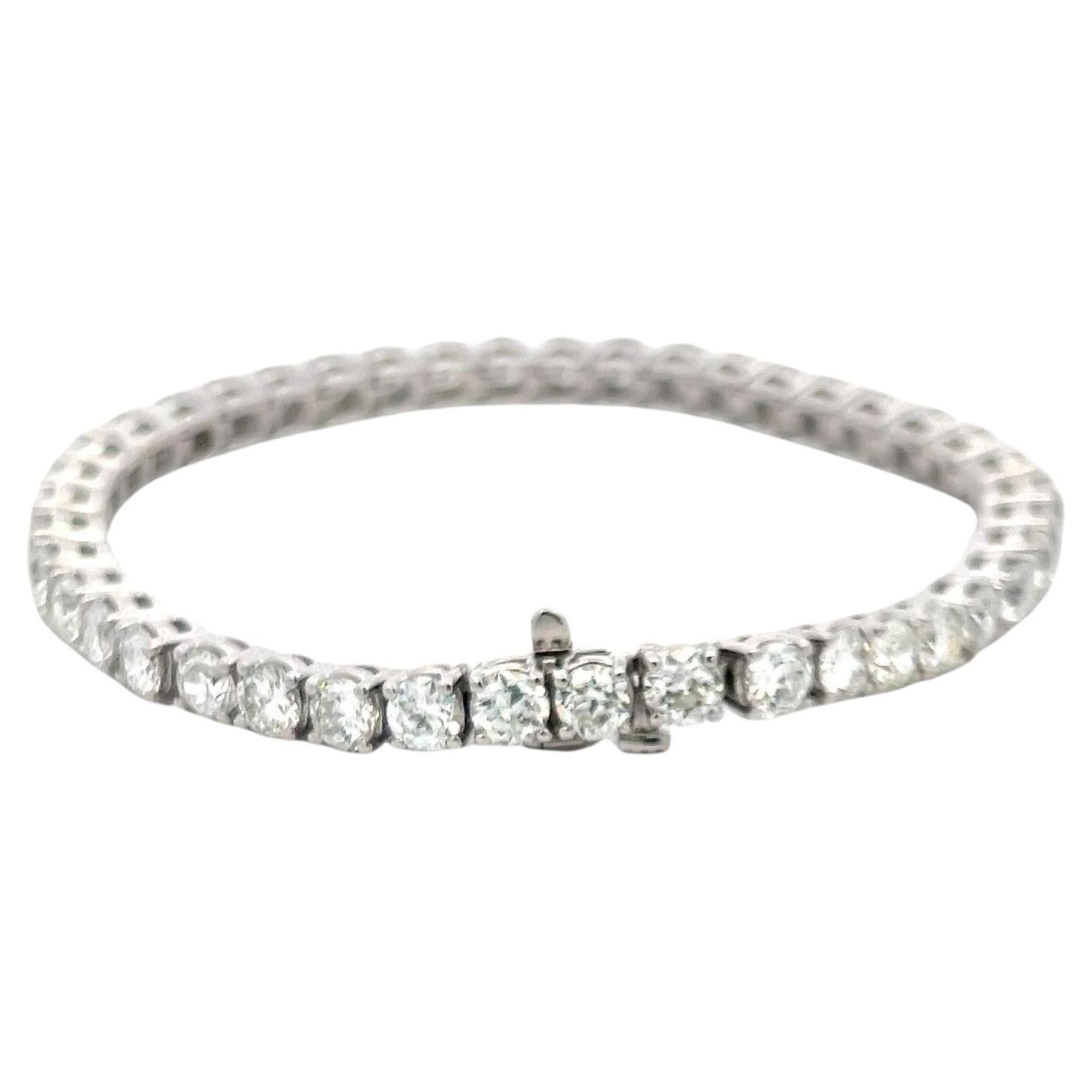 12,00 Karat Runder Brillant I VS Diamant Platin-Tennisarmband