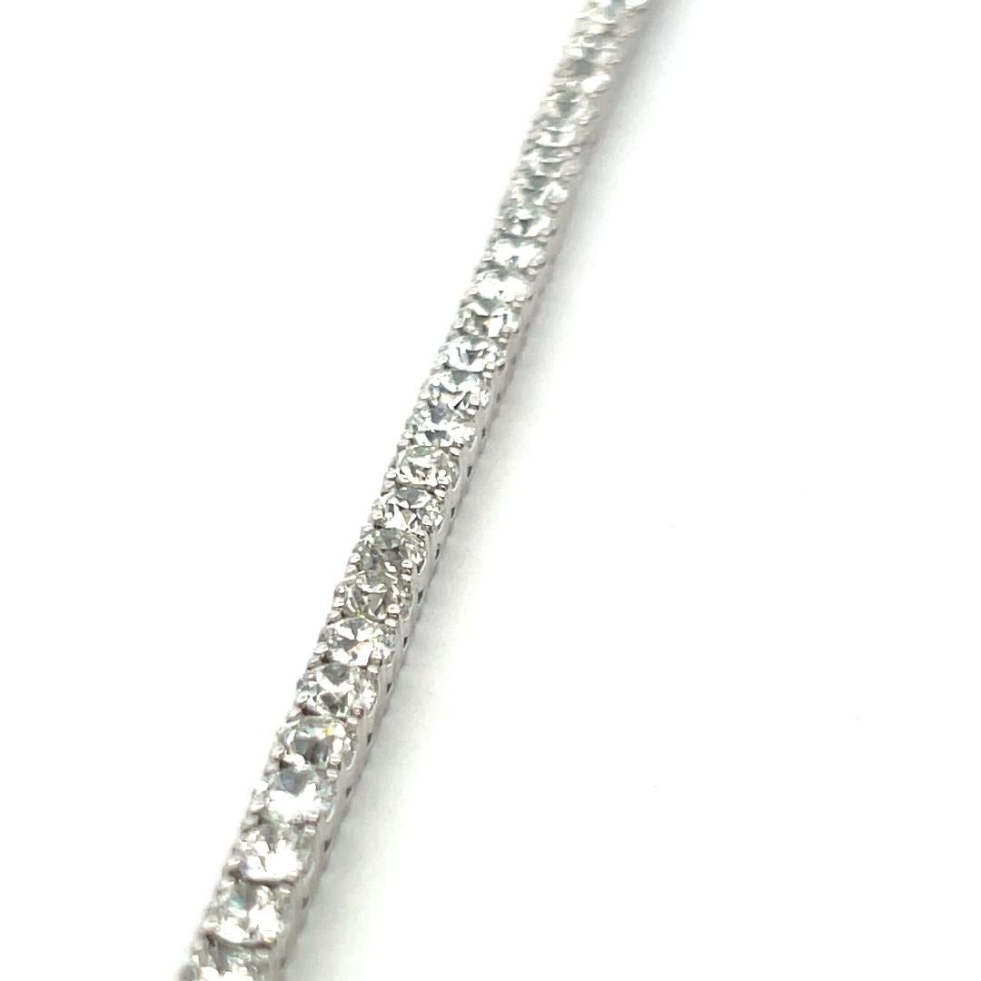 Bracciale da tennis con diamanti tondi brillanti I VS da 12,00 ct in platino in vendita 2