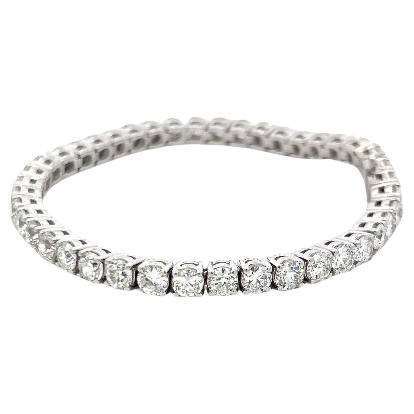12,00 ct Diamante redondo brillante I VS Pulsera de tenis en platino