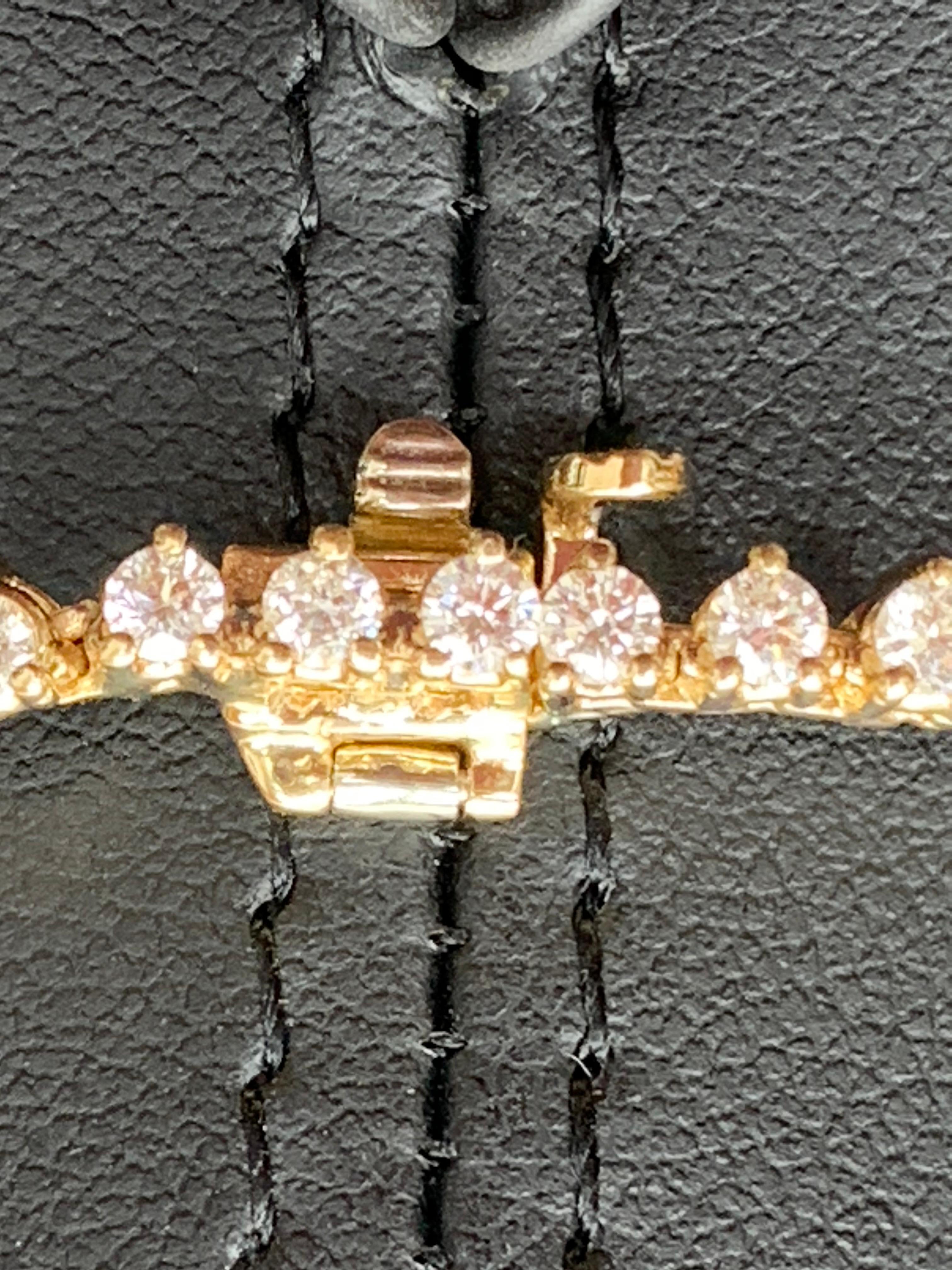Collier tennis rivière en or jaune 14 carats avec diamants ronds gradués de 12,05 carats Pour femmes en vente