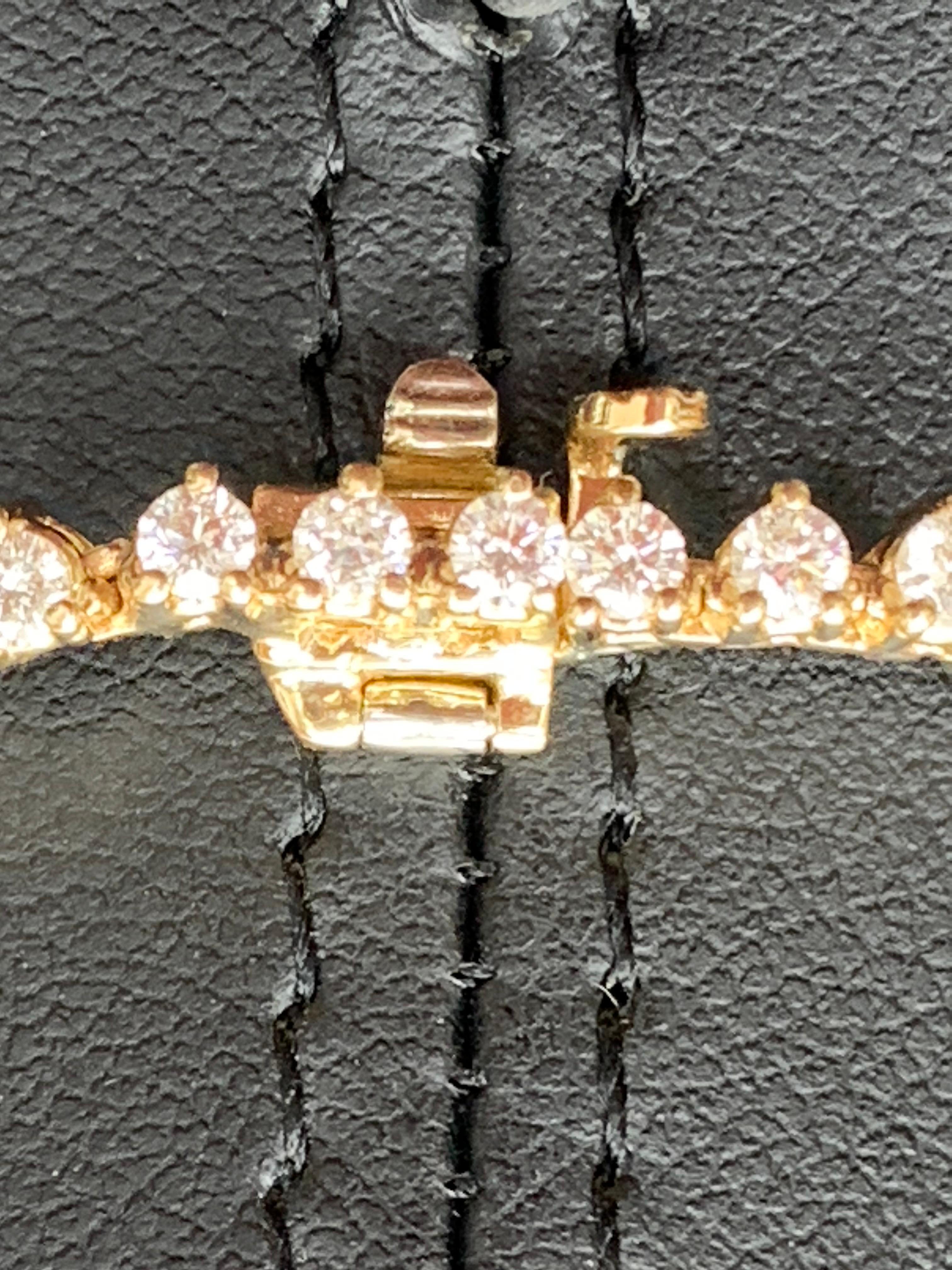 Collier tennis rivière en or jaune 14 carats avec diamants ronds gradués de 12,05 carats en vente 1