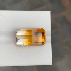 12.05 Carat Natural Loose Bi Color Citrine Pixel Cut Gemstone From Brazil