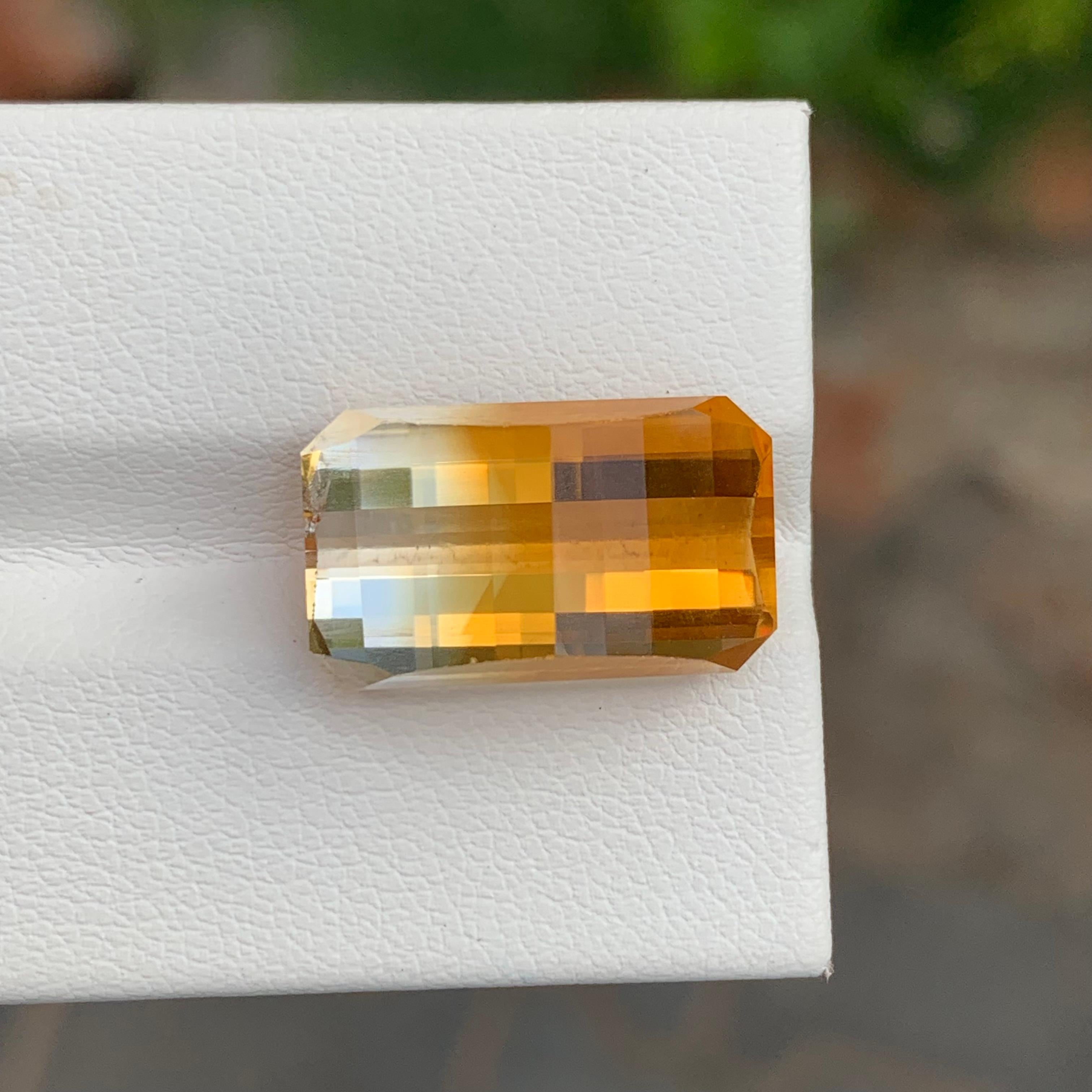 12,05 Carati Nature Sciolto Bi Colore Citrino Pixel Cut Gemma dal Brasile In condizioni Nuovo in vendita a Peshawar, PK