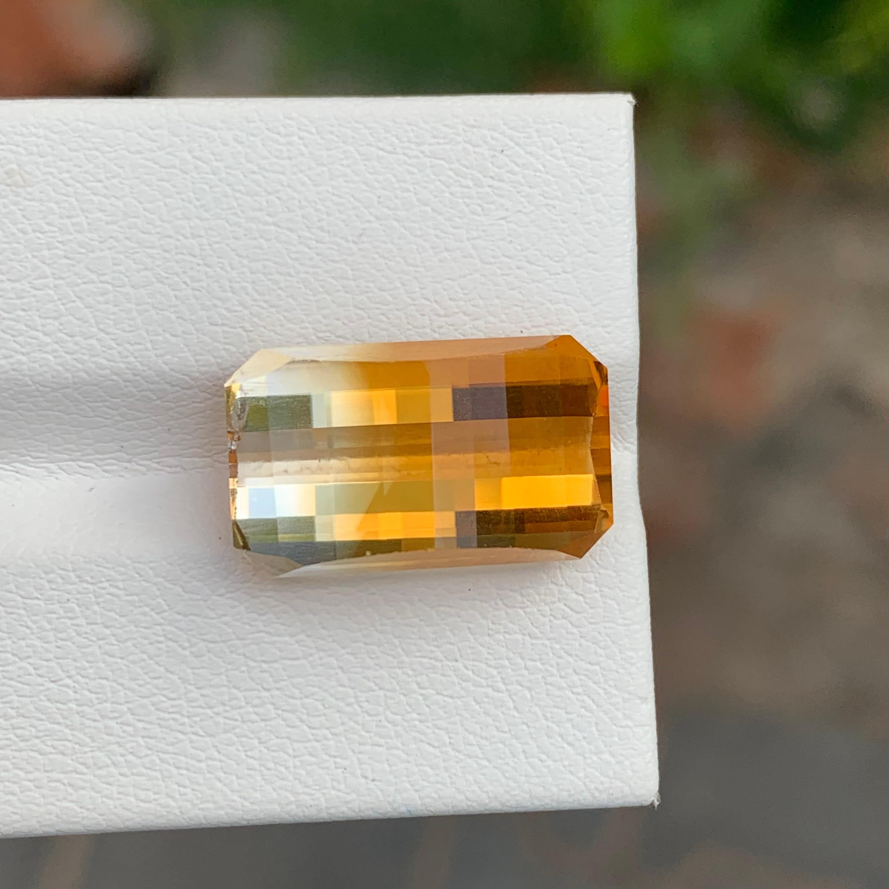da uomo o donna 12,05 Carati Nature Sciolto Bi Colore Citrino Pixel Cut Gemma dal Brasile in vendita