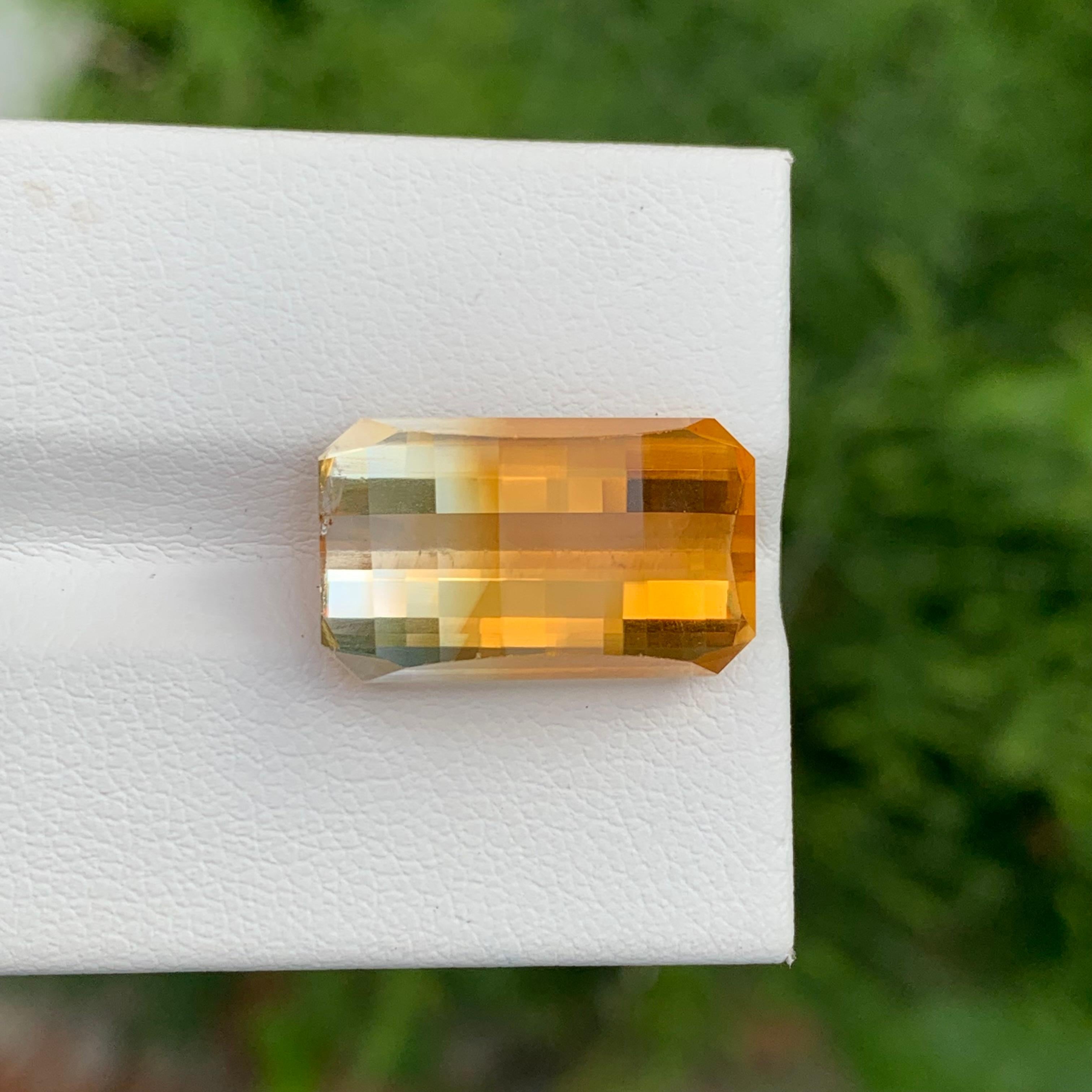 12,05 Carati Nature Sciolto Bi Colore Citrino Pixel Cut Gemma dal Brasile in vendita 1