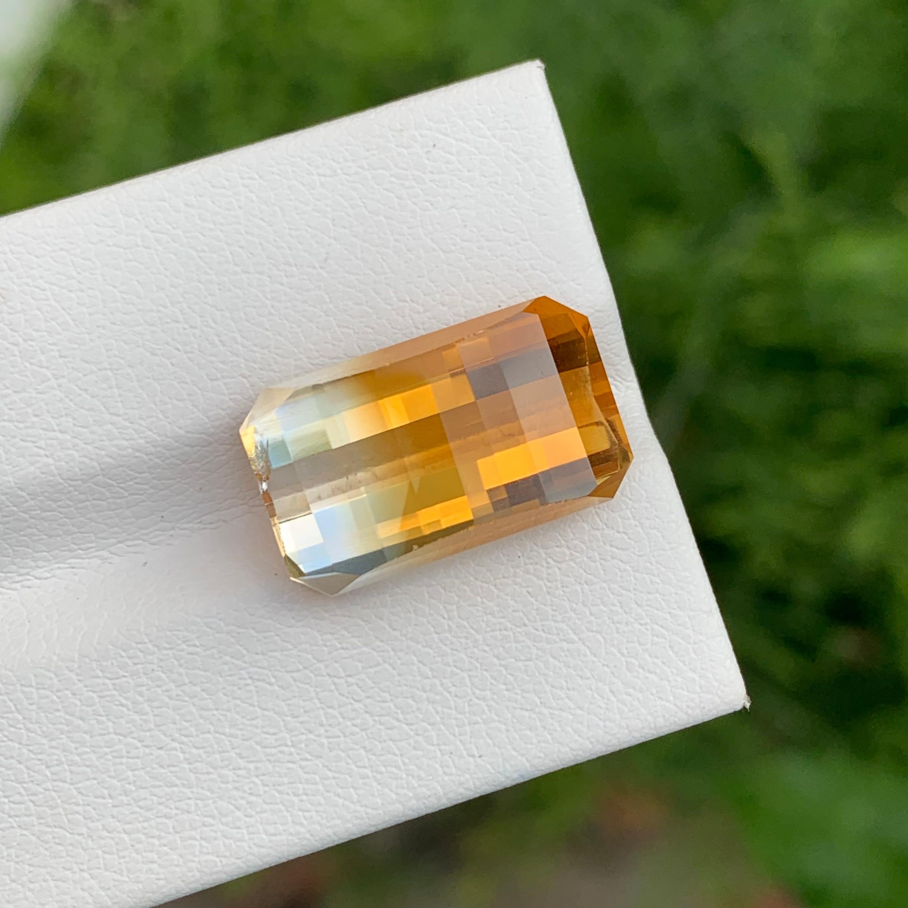 12,05 Carati Nature Sciolto Bi Colore Citrino Pixel Cut Gemma dal Brasile in vendita 2