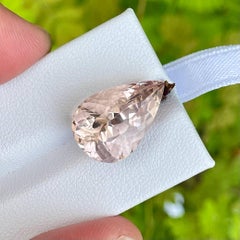 12.05 carats Peach Morganite Stone Pear Cut Natural African Gemstone