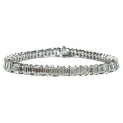 12.06 Ct GIA Certified Emerald cut & Baguette Bracelet