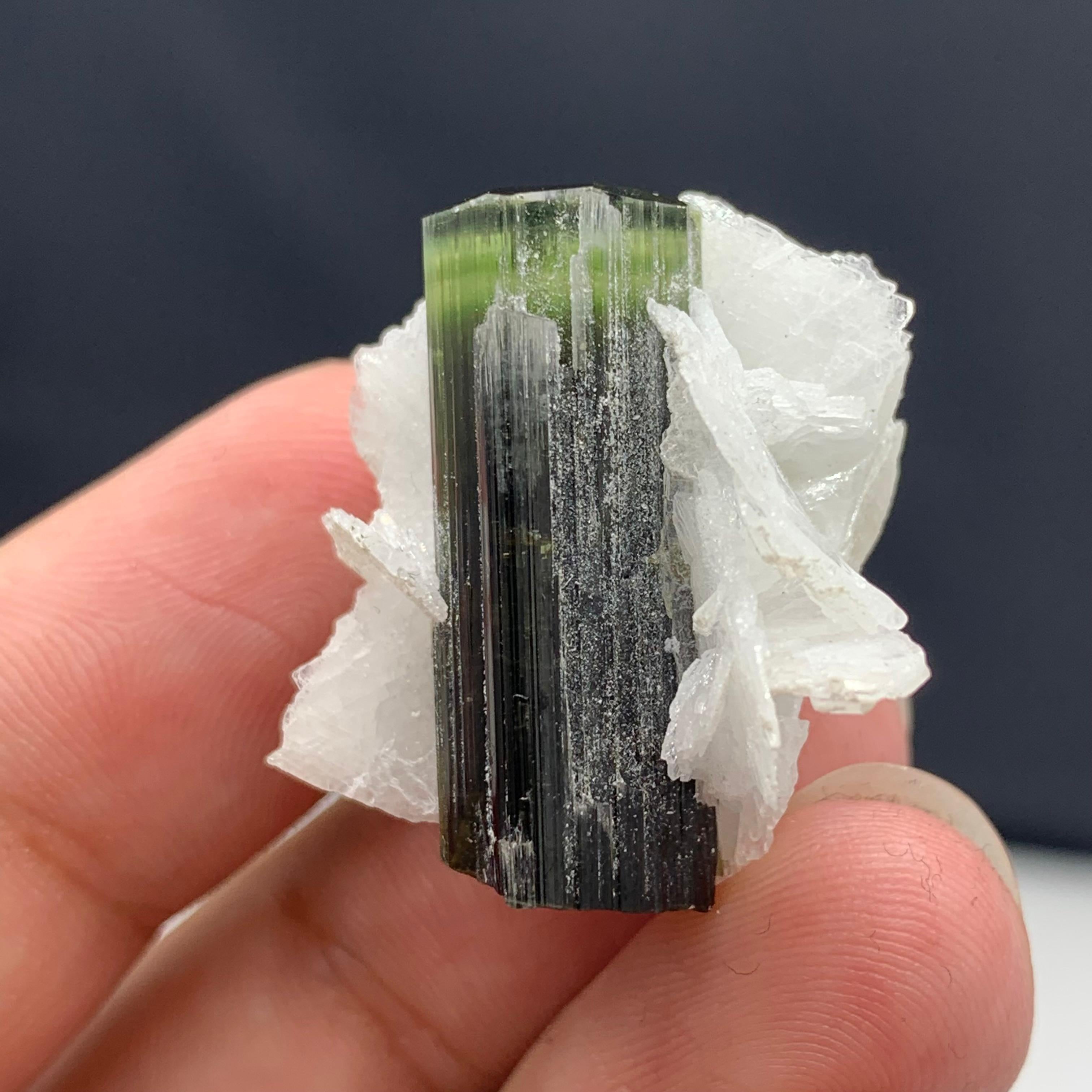 Pakistani 12.06 Gram Lovely Green Tourmaline Specimen From Skardu, Pakistan  For Sale