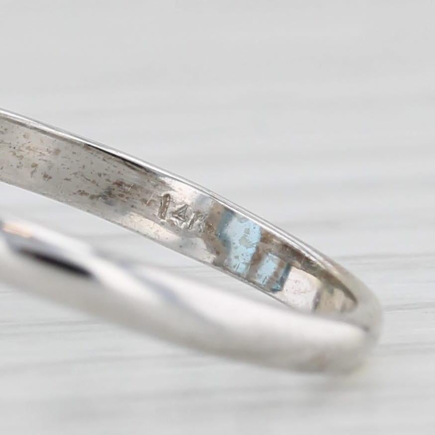 12.06ctw Aquamarine Diamond Ring 14k White Gold Size 6.25 Cocktail 2