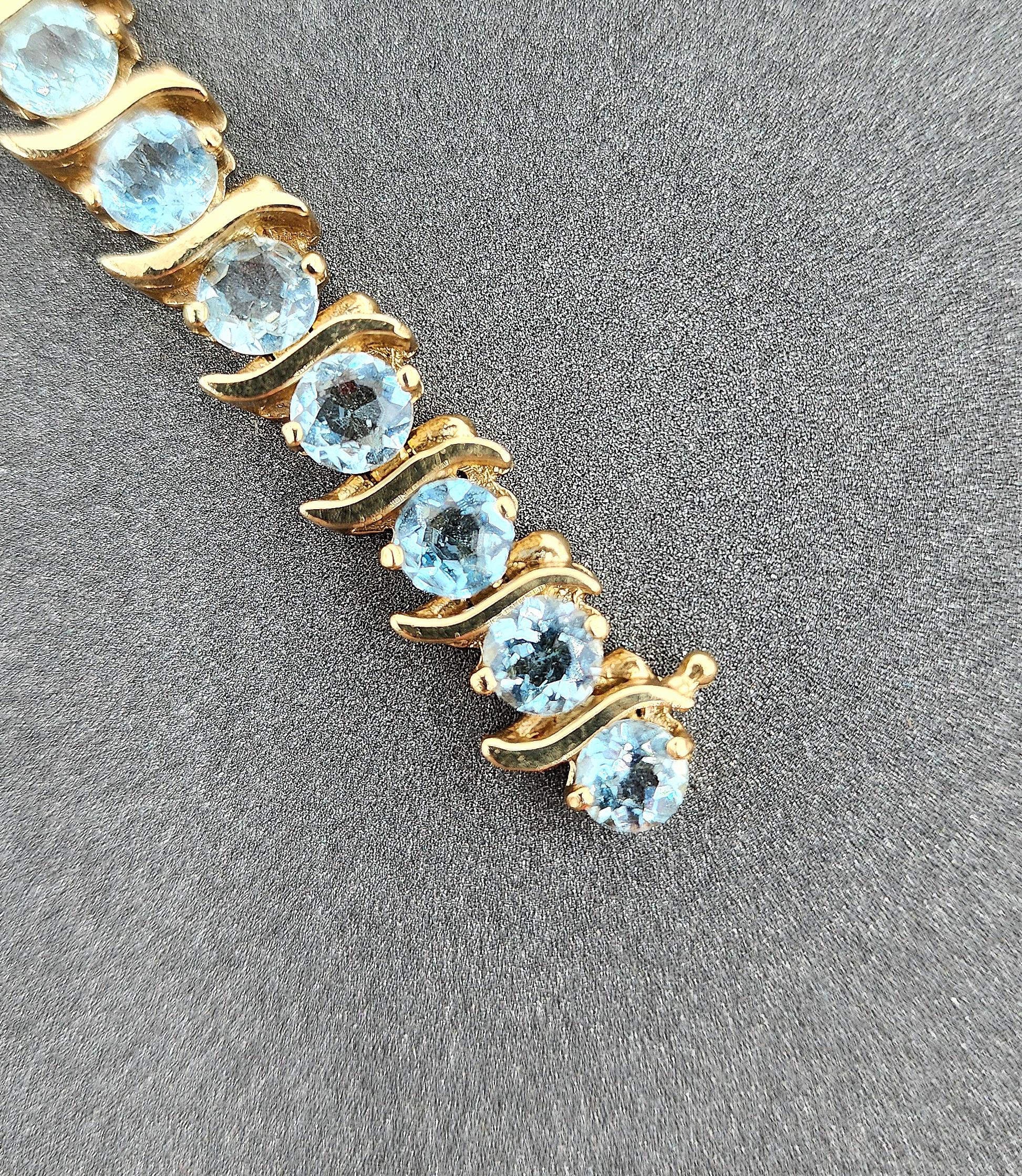 da uomo o donna Bracciale con acquamarina naturale e diamanti da 12,08 carati in vendita