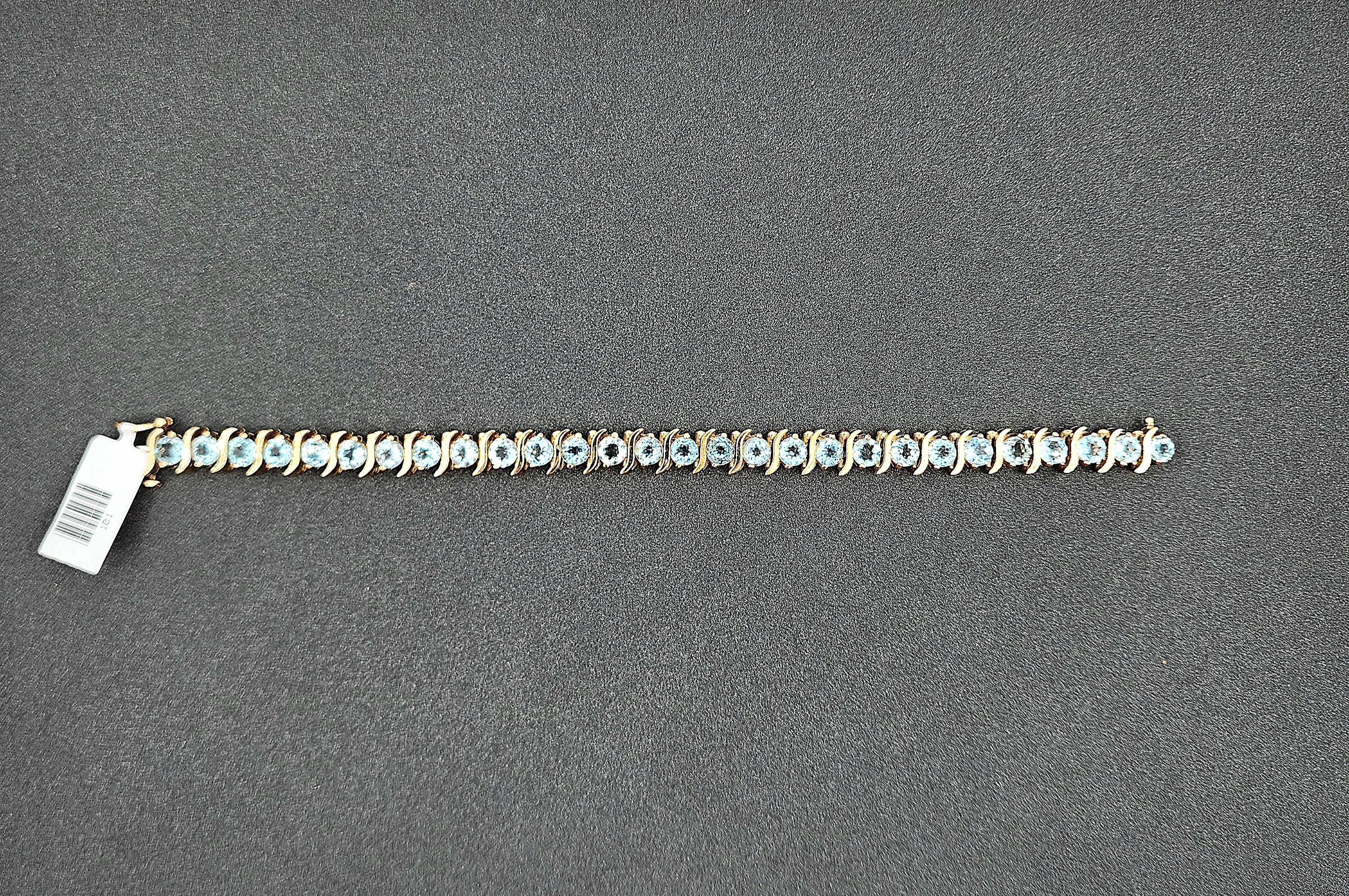 Bracciale con acquamarina naturale e diamanti da 12,08 carati in vendita 3