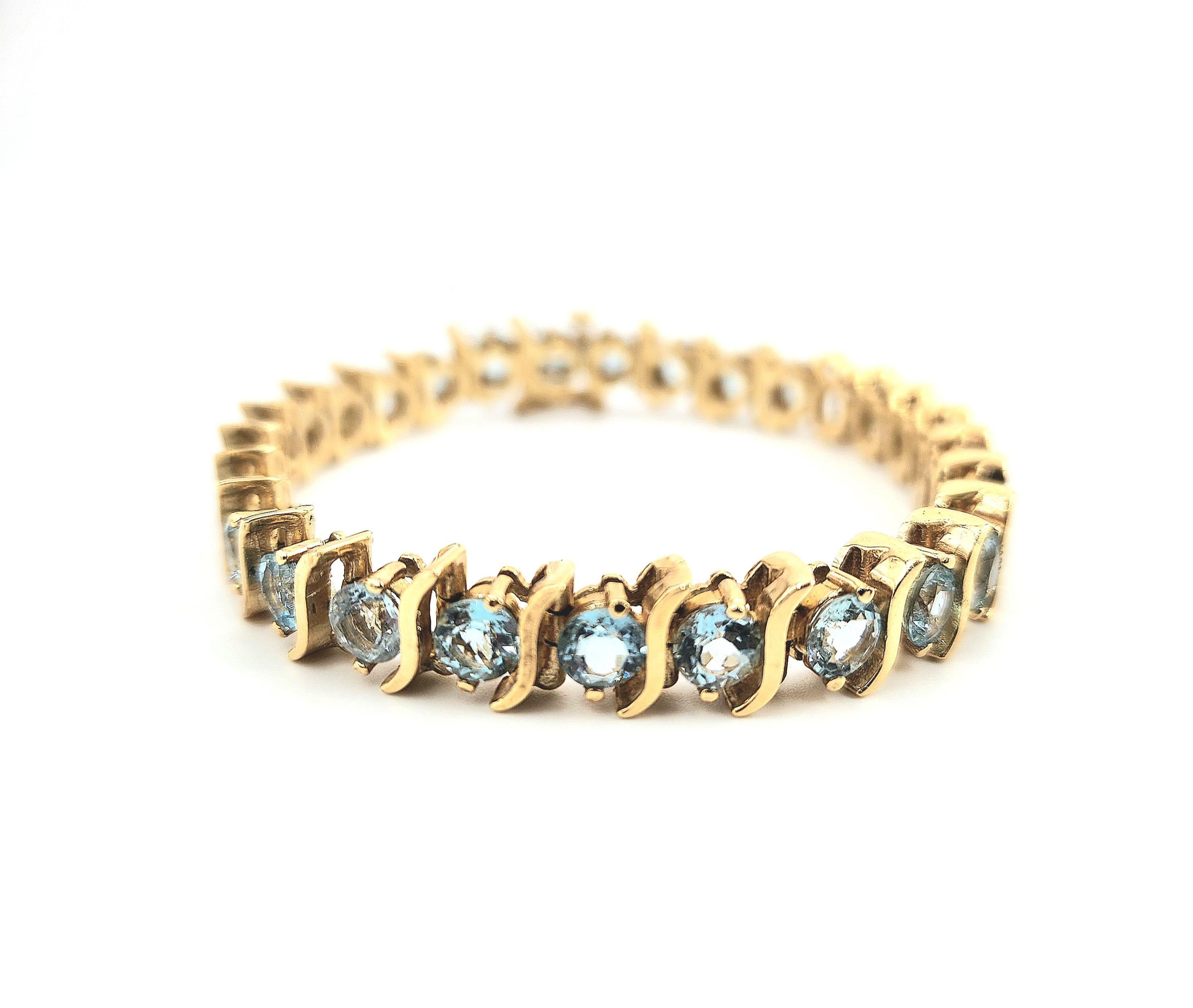 Bracciale con acquamarina naturale e diamanti da 12,08 carati in vendita 4