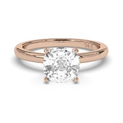 1.20CT Cushion Cut Solitaire GH Color I1 Clarity Natural Diamond Wedding Ring