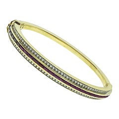 1,20ct Diamant 1,20ct Rubin Gold Armreif