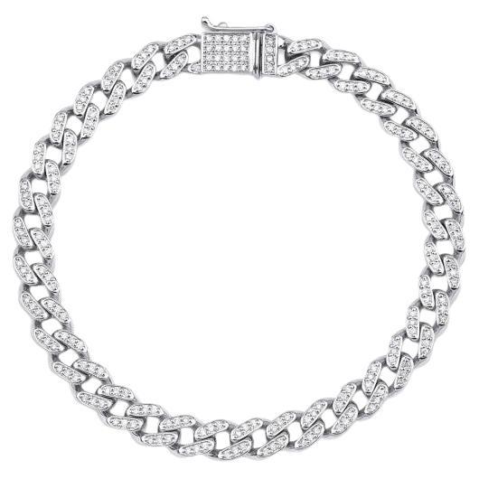1.20ct Diamond Cuban Chain Bracelet