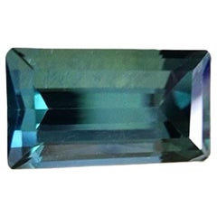 1.20ct Emerald Cut BLUE INDICOLITE TOURMALINE Gemstone