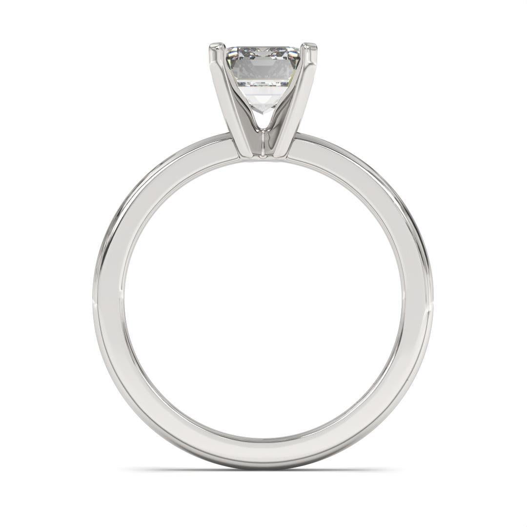 1.20CT Emerald Cut Solitaire GH Color I1 Clarity Natural Diamond Wedding Ring For Sale 3