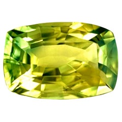 Zaffiro australiano certificato GIA 1,20ct senza calore verde giallo antico taglio cuscino