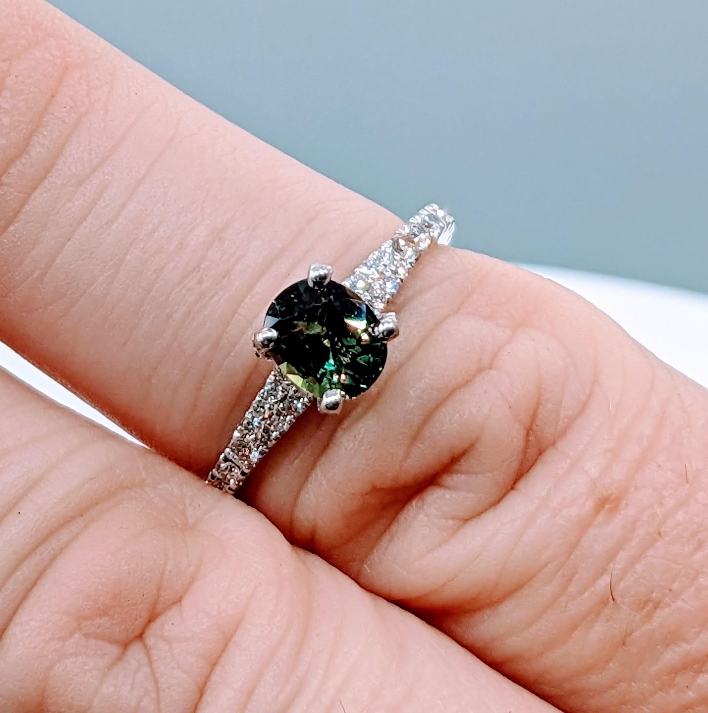 1,20ct Natürlicher Alexandrit & Platin Ring Damen