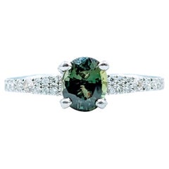 1.20ct Natural Alexandrite & Platinum Ring