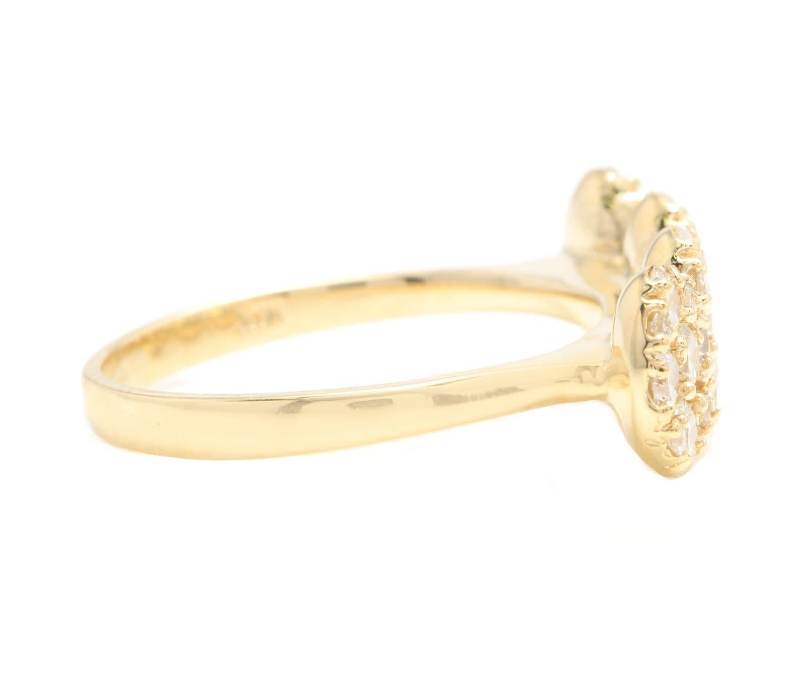 Round Cut 1.20ct Natural Diamond 14k Solid Yellow Gold Band Ring For Sale