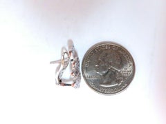 Clips d'oreilles en or 14 carats à trois niveaux en forme de cœur avec diamants naturels de 1,20 carat