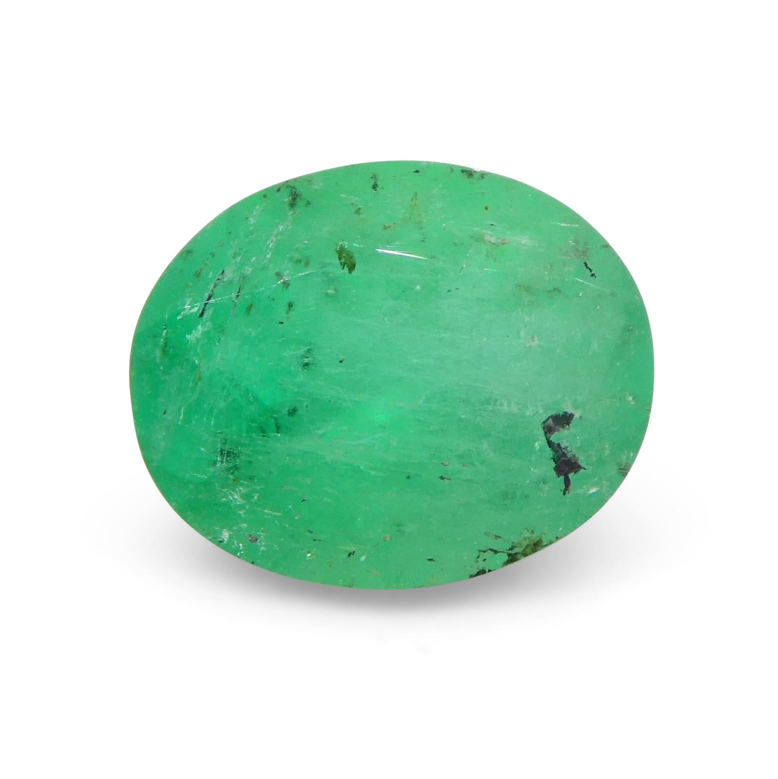 1.20ct Oval Green Emerald from Colombia For Sale 10