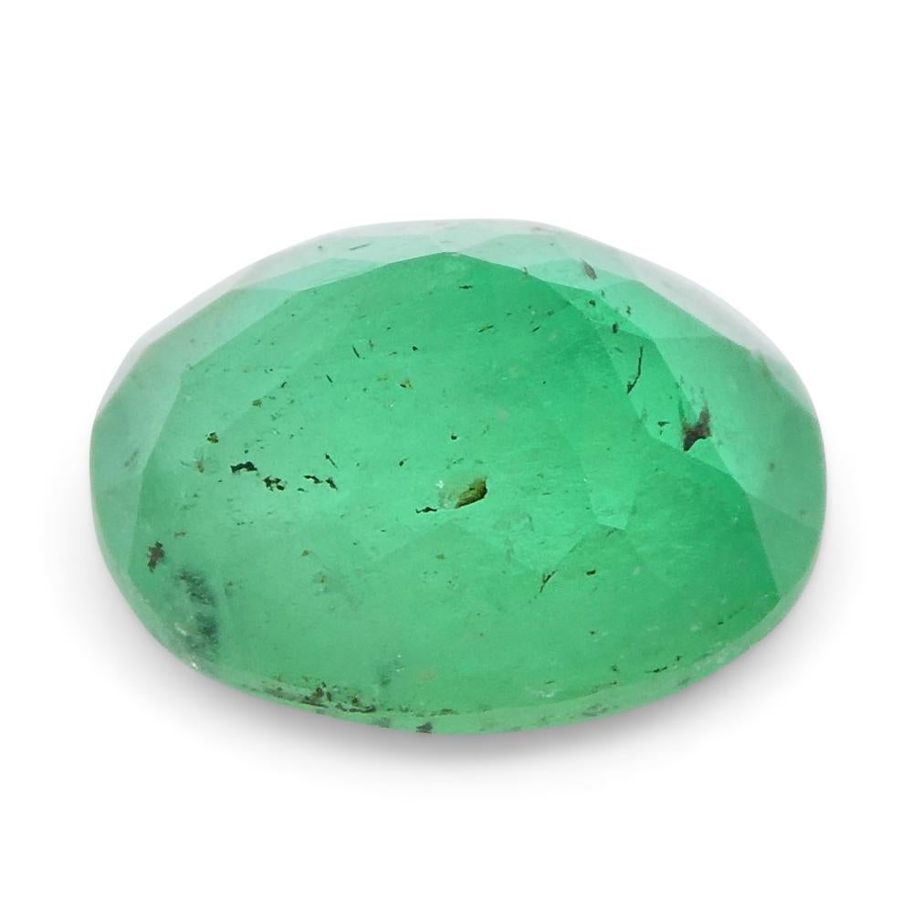 1.20ct Oval Green Emerald from Colombia For Sale 11