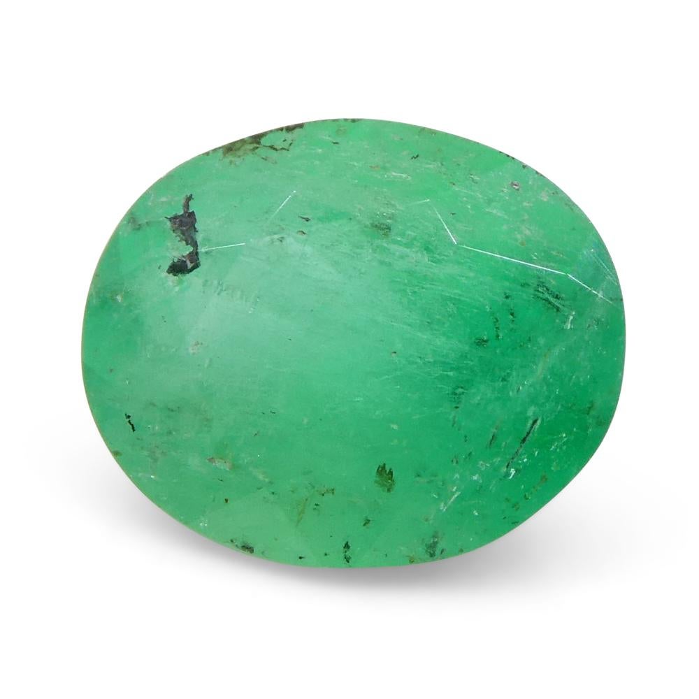 1.20ct Oval Green Emerald from Colombia For Sale 13