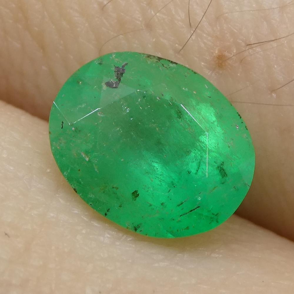 1.20ct Oval Green Emerald from Colombia For Sale 15