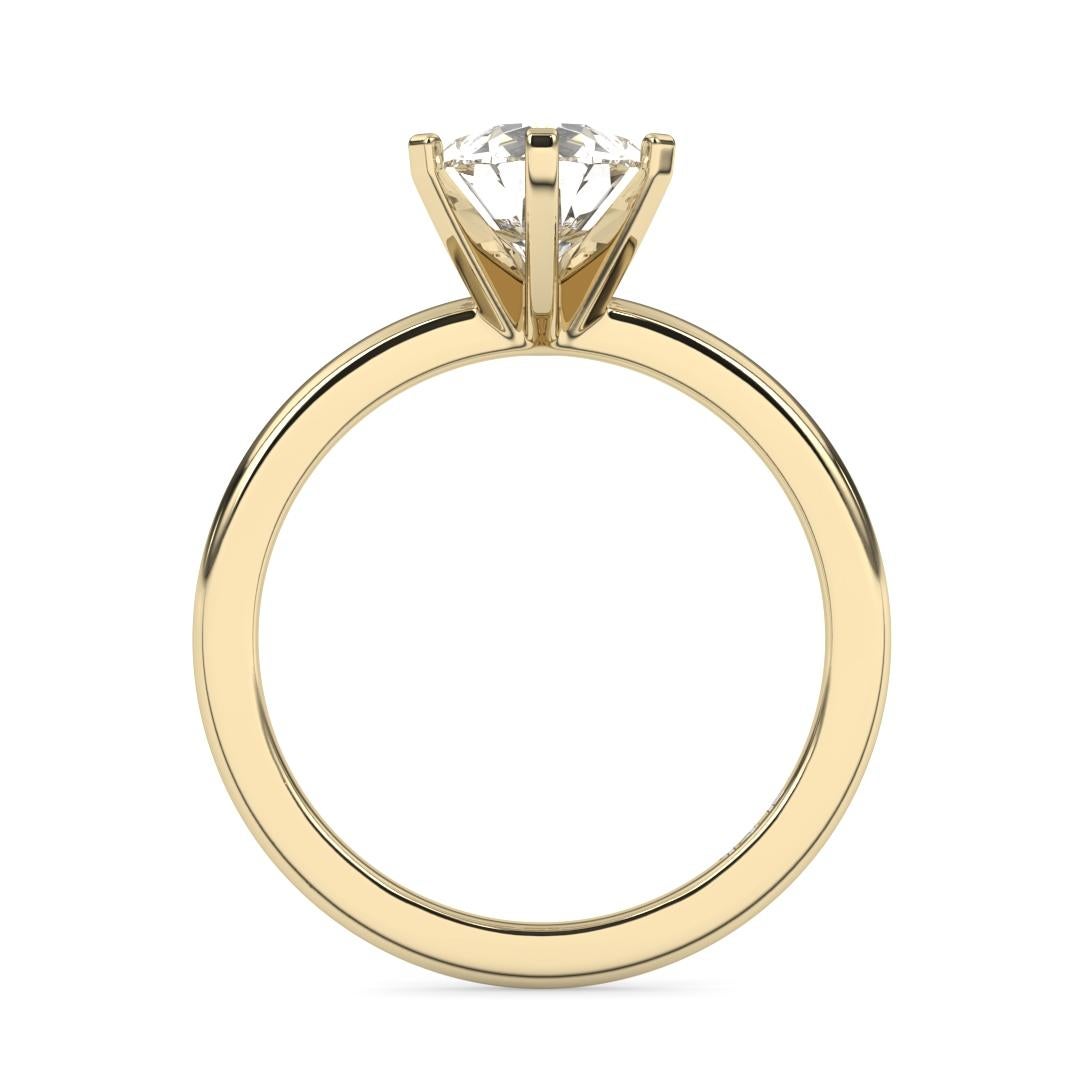 1.20CT Pear Cut Solitaire GH Color I1 Clarity Natural Diamond Wedding Ring For Sale 6