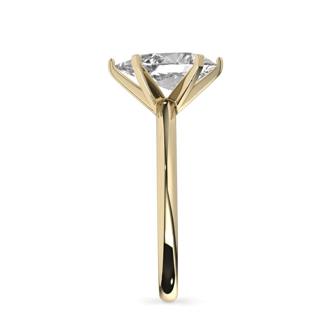 1.20CT Pear Cut Solitaire GH Color I1 Clarity Natural Diamond Wedding Ring For Sale 7