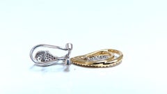 1.20ct Boucles d'oreilles pendantes Halo en forme de poire 14kt