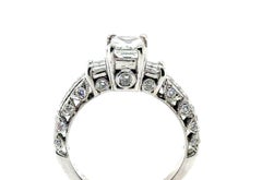 1.20ct Princess Cut Diamond Ring I VS2 GIA 14K Famous Designer Mined Diamonds