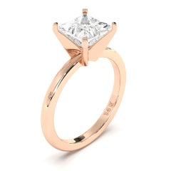 1.20CT Princess Cut Solitaire GH Color I1 Clarity Natural Diamond Wedding Ring