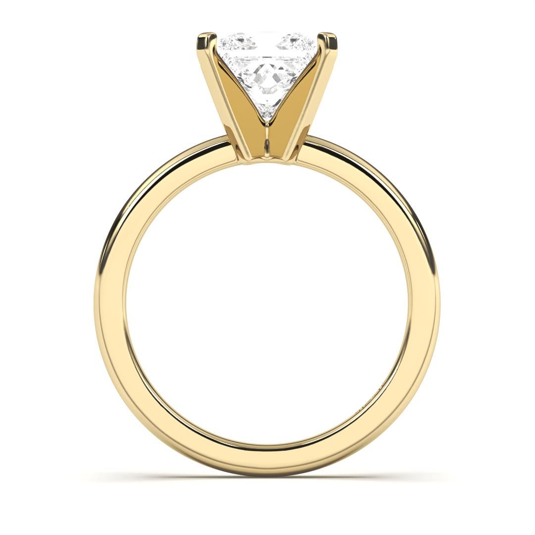 1.20CT Princesse Coupe Solitaire GH Couleur SI Clarté Diamant naturel Bague de mariage  en vente 6