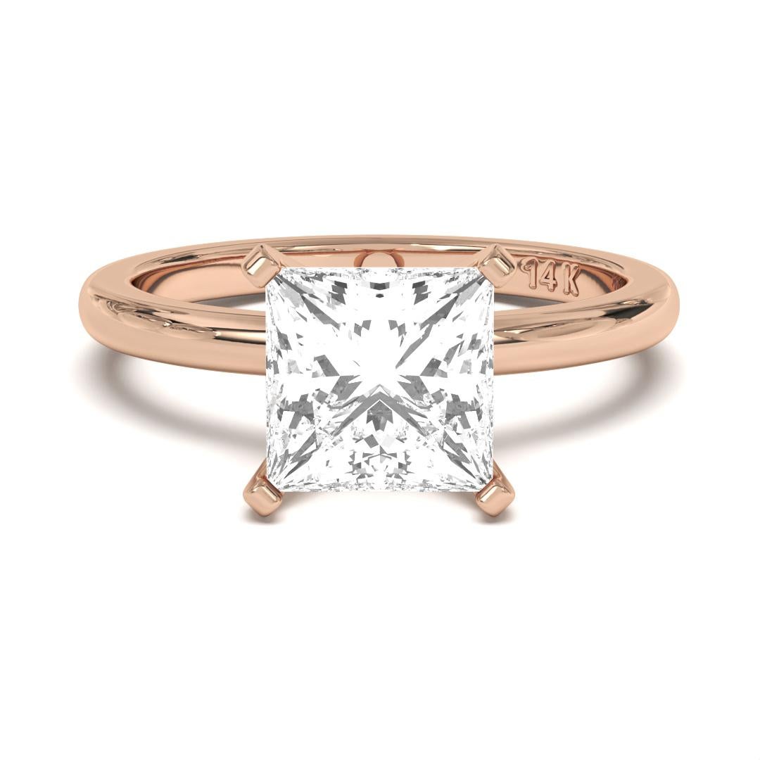 1.20CT Princesse Coupe Solitaire GH Couleur SI Clarté Diamant naturel Bague de mariage  Neuf - En vente à Los Angeles, CA