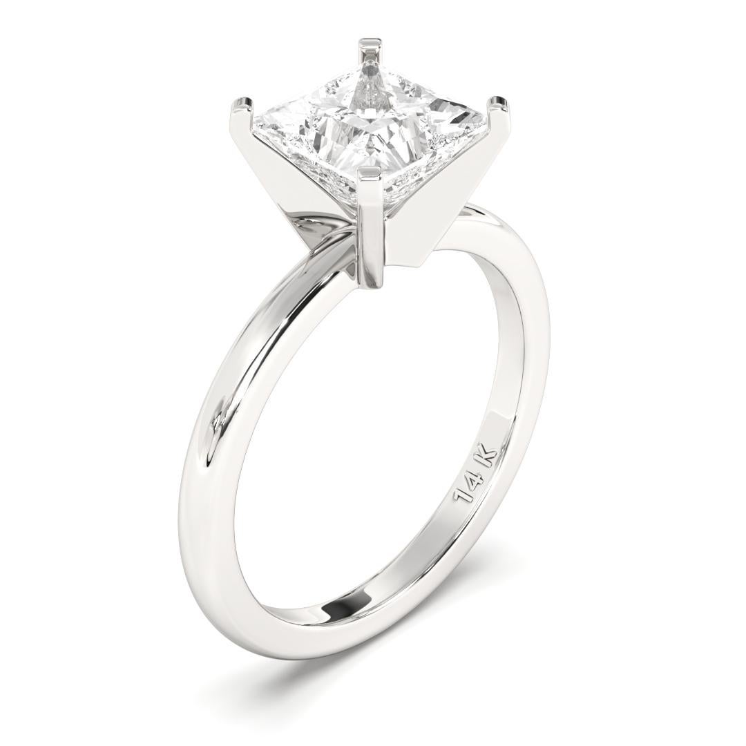 1.20CT Princesse Coupe Solitaire GH Couleur SI Clarté Diamant naturel Bague de mariage  en vente 1